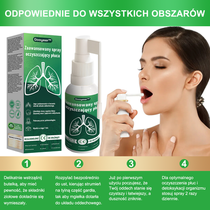 🍃𝐆𝐨𝐨𝐲𝐞𝐞𝐫™ Zaawansowany spray do oczyszczania płuc - Zdrowie płuc - Wsparcie immunologiczne, detoksykacja i wsparcie oddechowe - Certyfikat CE