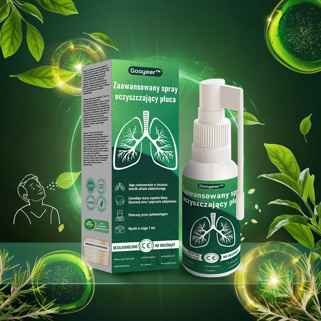 🌿𝐆𝐨𝐨𝐲𝐞𝐞𝐫™ Zaawansowany spray do oczyszczania płuc- Zdrowie płuc - wsparcie immunologiczne, detoksykacja i wsparcie oddechowe - Certyfikat CE