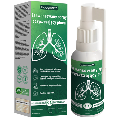 🍃𝐆𝐨𝐨𝐲𝐞𝐞𝐫™ Zaawansowany spray do oczyszczania płuc - Zdrowie płuc - Wsparcie immunologiczne, detoksykacja i wsparcie oddechowe - Certyfikat CE